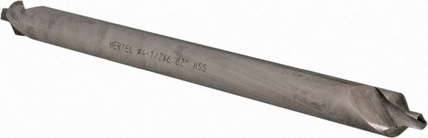 Hertel - 1/4" Body Diam, 90°, 5-1/2" OAL, Cobalt Spotting Drill - Exact Tooling