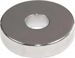 Mag-Mate - 7/8" Diam, 0.2" Cup Height, 0.2" Overall Height, 38 Lb Average Pull Force, 38 Lb Max Pull Force, Neodymium Rare Earth Cup Magnet - Through Hole Style, 0.275" Cup ID - Exact Tooling