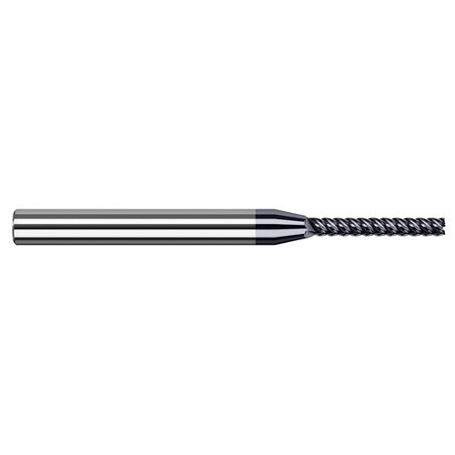 Variable Helix End Mills for Medium Alloy Steels - Finishers - 0.500mm Cutter Diameter × 1.500mm Length of Cut Carbide Square End Mill Finisher for Medium Alloy Steels, 4 Flutes, AlTiN Nano Coated