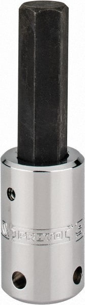 Proto - 1/2" Drive, 9/16" Hex Bit Socket - 3-5/8" OAL, 1-7/8" Bit Length, Tethered - Exact Tooling