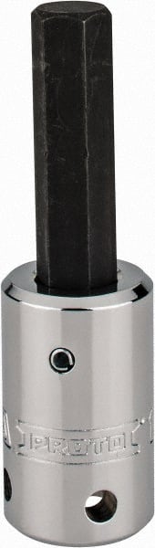 Proto - 1/2" Drive, 1/2" Hex Bit Socket - 3-5/8" OAL, 1-7/8" Bit Length, Tethered - Exact Tooling