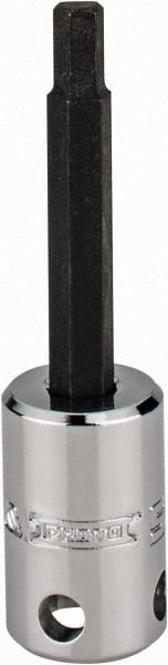 Proto - 3/8" Drive, 5mm Hex Bit Socket - 2-23/32" OAL, 1-5/8" Bit Length, Tethered - Exact Tooling