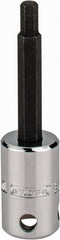 Proto - 3/8" Drive, 3/16" Hex Bit Socket - 2-23/32" OAL, 1-5/8" Bit Length, Tethered - Exact Tooling
