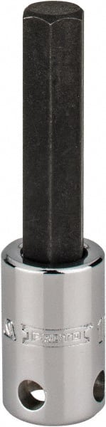 Proto - 3/8" Drive, 10mm Hex Bit Socket - 2-23/32" OAL, 1-5/8" Bit Length, Tethered - Exact Tooling
