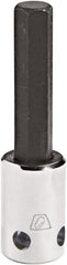Proto - 1/2" Drive, 12mm Hex Bit Socket - 3-1/4" OAL, 1-3/4" Bit Length, Tethered - Exact Tooling