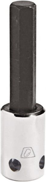 Proto - 3/8" Drive, 8mm Hex Bit Socket - 2-23/32" OAL, 1-5/8" Bit Length, Tethered - Exact Tooling