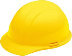Ability One - ANSI Type I, Class E Rated, 4-Point, Ratchet Adjustment Hard Hat - Yellow, Full Brim - Exact Tooling