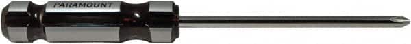 Paramount - #3, 10-11/16" OAL, Standard Phillips Screwdriver - 6" Blade Length, Round Shank, Acetate Handle - Exact Tooling