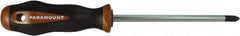 Paramount - #3, 11" OAL, Standard Phillips Screwdriver - 6" Blade Length, Round Shank, Acetate Handle - Exact Tooling