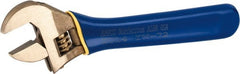 Ampco - 1-5/16" Jaw Capacity, 11" Insulated Adjustable Wrench - Steel, Plain Finish, 10-1/2" OAL - Exact Tooling
