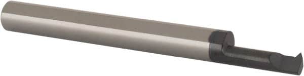 Scientific Cutting Tools - 1/2" Cutting Depth, 18 to 56 TPI, 0.18" Diam, Internal Thread, Solid Carbide, Single Point Threading Bar - AlTiN+ Finish, 2-1/2" OAL, 1/4" Shank Diam, 0.04" Projection from Edge, 60° Profile Angle - Exact Tooling