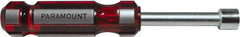 Paramount - 1/2" Solid Shaft Nutdriver - Color Coded Handle, 7-1/8" OAL - Exact Tooling