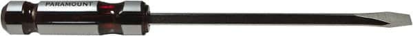 Paramount - 318mm OAL Standard Slotted Screwdriver - 203mm Blade Length, Square Shank, Acetate Handle - Exact Tooling