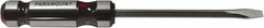 Paramount - 266mm OAL Standard Slotted Screwdriver - 152mm Blade Length, Square Shank, Acetate Handle - Exact Tooling
