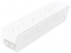 Akro-Mils - 123 Lb. Load Capacity, 17-7/8" Deep, Clear Hopper Shelf Bin - 4" High x 4-1/8" Wide x 17-7/8" Long - Exact Tooling