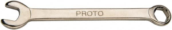 Proto - 9/32" 6 Point Combination Wrench - 3-13/32" OAL, Steel, Nickel Finish - Exact Tooling