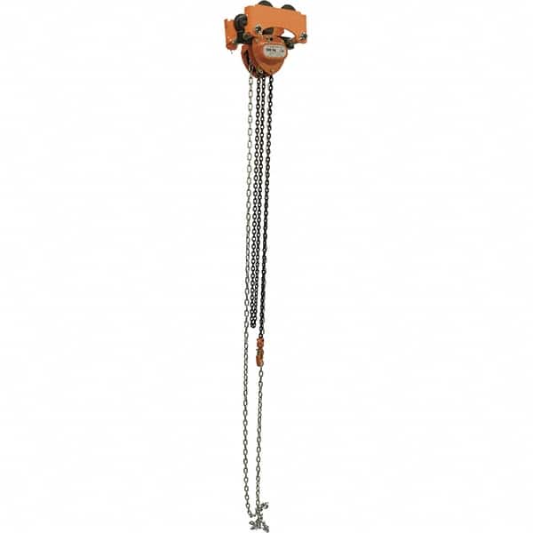 Vestil - 0.5 Ton Capacity Low Headroom Geared Trolley - 2" to 6" Flange Width - Exact Tooling