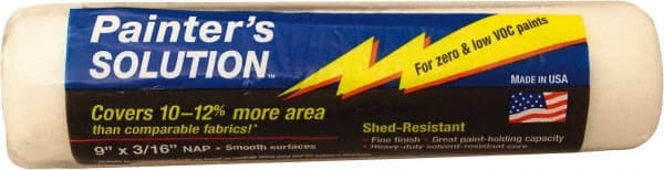 Wooster Brush - 3/16" Nap, 9" Wide Paint Roller Cover - Smooth Texture, Woven - Exact Tooling