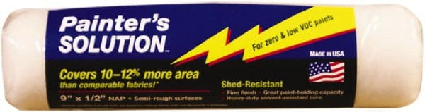 Wooster Brush - 1/2" Nap, 9" Wide Paint Roller Cover - Semi-Rough Texture, Woven - Exact Tooling