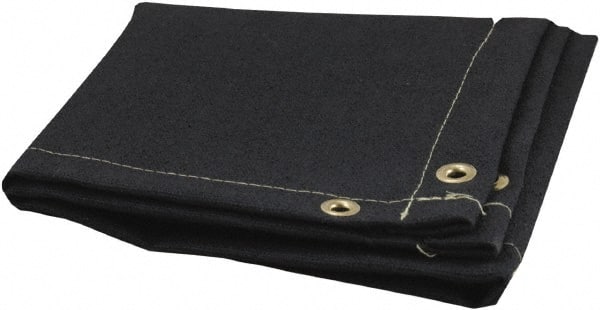 Steiner - 10' High x 8' Wide x 0.05" Thick Fiberglass Welding Blanket - Black, Grommet - Exact Tooling