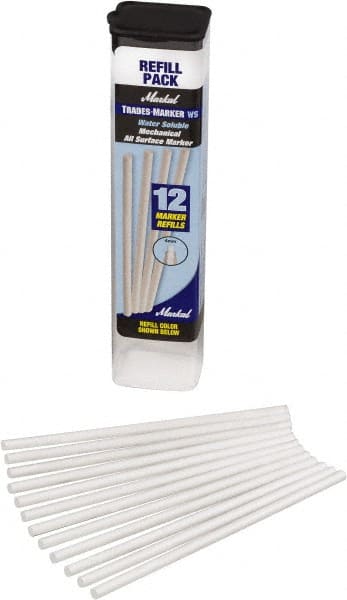 Markal - White All Purpose Wax Crayon - Flat Tip - Exact Tooling