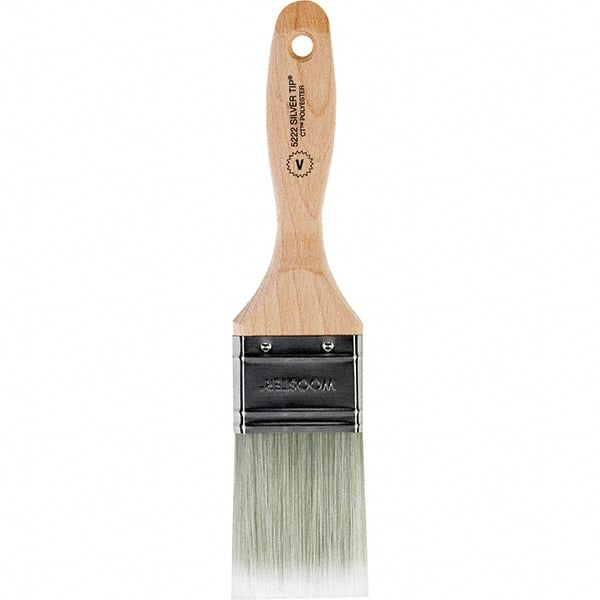Wooster Brush - 2" Flat Synthetic Varnish Brush - 2-11/16" Bristle Length, 5.81" Wood Beavertail Handle - Exact Tooling
