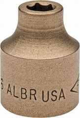 Ampco - 5/16", 1/2" Drive, Standard Hand Socket - 6 Points, 1-3/16" OAL, Aluminum Bronze - Exact Tooling