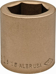 Ampco - 1-5/16", 3/4" Drive, Standard Hand Socket - 6 Points, 2" OAL, Aluminum Bronze - Exact Tooling