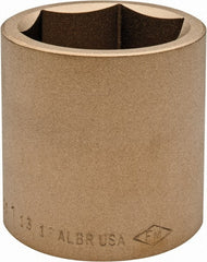 Ampco - 1-13/16", 3/4" Drive, Standard Hand Socket - 6 Points, 2-9/16" OAL, Aluminum Bronze - Exact Tooling