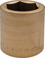 Ampco - 1-11/16", 3/4" Drive, Standard Hand Socket - 6 Points, 2-1/4" OAL, Aluminum Bronze - Exact Tooling