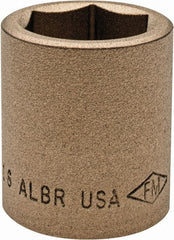 Ampco - 15/16", 1/2" Drive, Standard Hand Socket - 6 Points, 1-1/2" OAL, Aluminum Bronze - Exact Tooling
