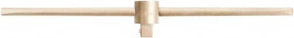 Ampco - 1/2" Drive Socket Sliding T-Handle - 12" OAL, Aluminum Bronze Finish - Exact Tooling