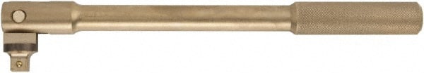 Ampco - 1/2" Drive Socket Flex Handle - 12" OAL, Aluminum Bronze Finish - Exact Tooling