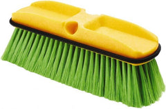 Rubbermaid - 2-1/2" Bristle Length, Nylon Wash Brush - 10" Long Head, Green, Plastic Block - Exact Tooling