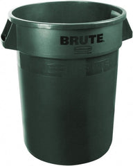 Rubbermaid - 20 Gal Green Round Trash Can - Polyethylene, 22.88" High - Exact Tooling