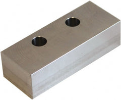 5th Axis - 5" Wide x 1.35" High x 1.95" Thick, Flat/No Step Vise Jaw - Soft, Aluminum, Manual Jaw, Compatible with V562 Vises - Exact Tooling