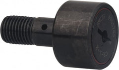 Accurate Bushing - 1-7/8" Roller Diam x 1" Width, 3/4" Stud Diam x 1-3/4" Length, Sealed Self Lubricating Stud Cam Follower with Nonmetallic Bushing - Carbon Steel, 7/8" Thread Length, 3/4-16 Thread, 2-3/4" OAL - Exact Tooling