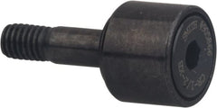 Accurate Bushing - 1-7/8" Roller Diam x 1" Width, 3/4" Stud Diam x 1-3/4" Length, Stud Cam Follower with Hex - Carbon Steel, 7/8" Thread Length, 3/4-16 Thread, 2-3/4" OAL, 7,870 Lb Dynamic Cap - Exact Tooling