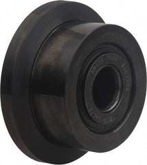Accurate Bushing - 2-1/4" Bore, 6" Roller Diam x 3-1/4" Roller Width, Carbon Steel Flanged Yoke Roller - 35,800 Lb Dynamic Load Capacity, 3-3/8" Overall Width - Exact Tooling