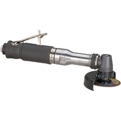 Dynabrade - 3" Wheel Diam, 18,000 RPM, Pneumatic Cutoff & Cutoff-Grinder Tool - Right Angle Handle, 1/4 NPT Inlet - Exact Tooling