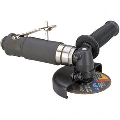 Dynabrade - 4" Wheel Diam, 13,500 RPM, Pneumatic Cutoff & Cutoff-Grinder Tool - Right Angle Handle, 1/4 NPT Inlet - Exact Tooling
