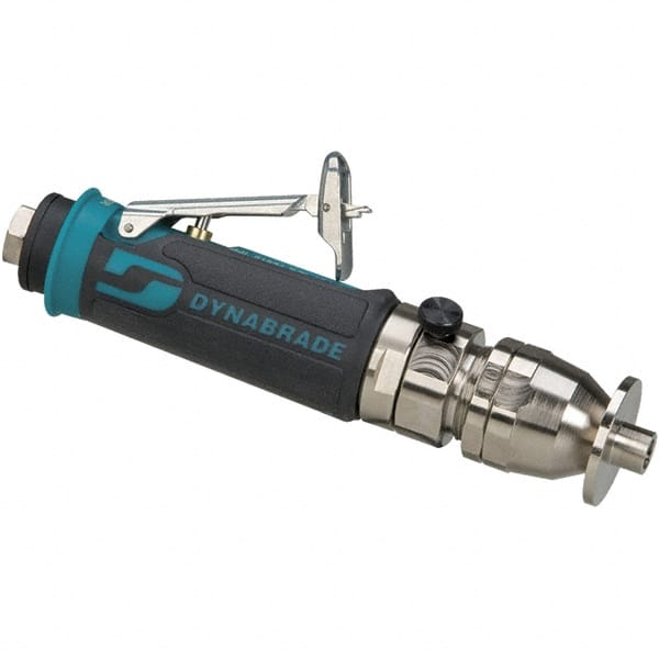 Dynabrade - 1/4 Inch Collet, 0.4 hp, 30,000 RPM Compact Router - 1/4 NPT Inlet, 90 psi Air Pressure, 23 CFM - Exact Tooling