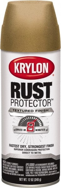 Krylon - Khaki (Color), 12 oz Net Fill, Textured, Rust Proof Enamel Spray Paint - 25 Sq Ft per Can, 12 oz Container - Exact Tooling