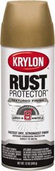 Krylon - Khaki (Color), 12 oz Net Fill, Textured, Rust Proof Enamel Spray Paint - 25 Sq Ft per Can, 12 oz Container - Exact Tooling