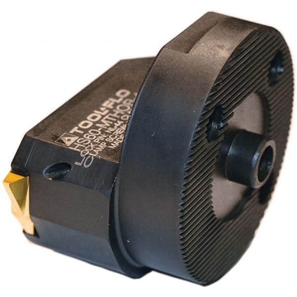 Tool-Flo - Insert Style TNMA 43, TNMC 43, 32mm Head Length, Right Hand Cut, Modular Threading Cutting Unit Head - System Size HS40, 1.203" Center to Cutting Edge, Series On-Edge - Exact Tooling