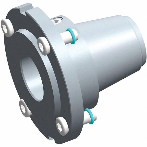 Exsys-Eppinger - PRECI-FLEX Straight Shank with Weldon Flat 1/4" Hole End Mill Holder/Adapter - 1/4" Nose Diam, 14mm Projection, Through Coolant - Exact Tooling