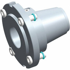 Exsys-Eppinger - PRECI-FLEX Straight Shank with Weldon Flat 1/4" Hole End Mill Holder/Adapter - 1/4" Nose Diam, 14mm Projection, Through Coolant - Exact Tooling