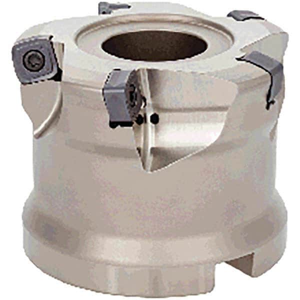 Tungaloy - 50mm Cut Diam, 22mm Arbor Hole, Indexable High-Feed Face Mill - Exact Tooling