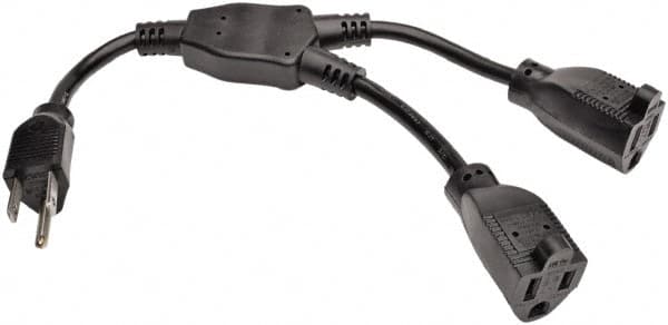 Tripp-Lite - 1', 18/3 Gauge/Conductors, Black Indoor Replacement Cord - 0 Receptacles, 10 Amps, 120 VAC, UL SJT, NEMA 5-15P - Exact Tooling