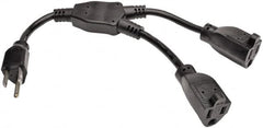 Tripp-Lite - 1', 18/3 Gauge/Conductors, Black Indoor Replacement Cord - 0 Receptacles, 10 Amps, 120 VAC, UL SJT, NEMA 5-15P - Exact Tooling